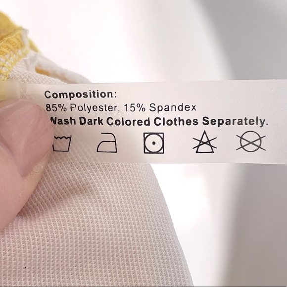 Zaful Yellow Tie Swim Top Size 6 Bandeau - Picture 4 of 5